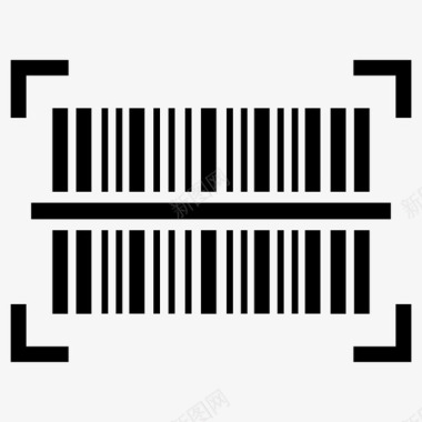条码扫描器扫描电子商务和购物图标