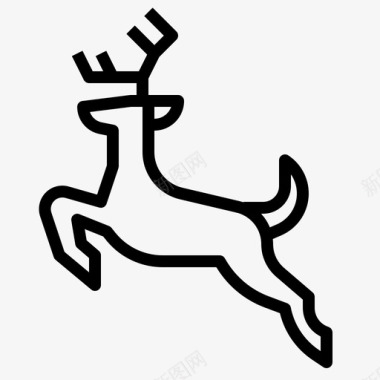 动物穿越鹿交通图标