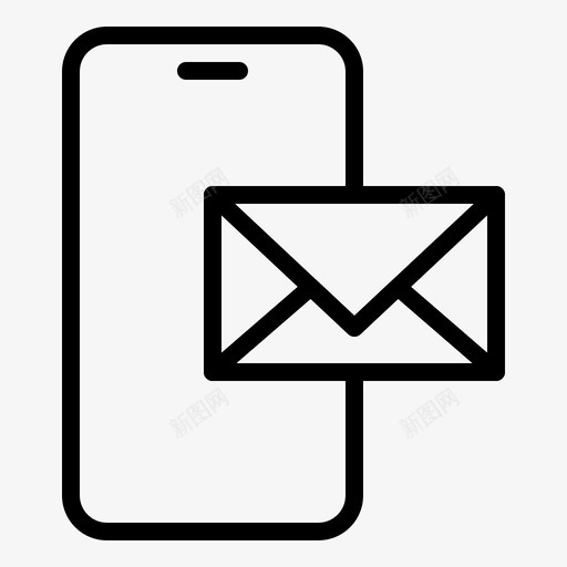 智能手机上的电子邮件联系人邮件线路svg_新图网 https://ixintu.com 智能 能手 机上 电子邮件 联系人 邮件 线路