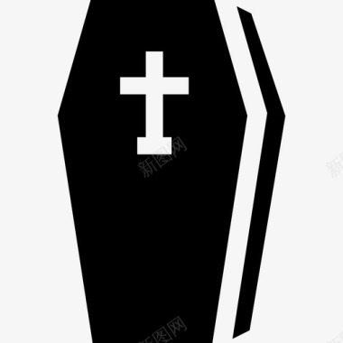 棺材十字架死人图标