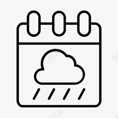 雨季气候温度图标