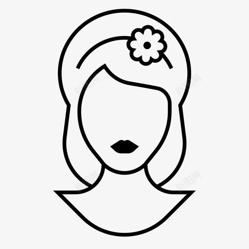 女人新娘优雅svg_新图网 https://ixintu.com 女性 女人 新娘 优雅 时尚 发型 风格