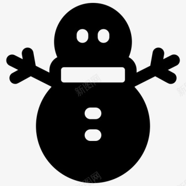 雪人孩子圣诞节图标