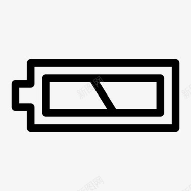 半电池充电电源图标