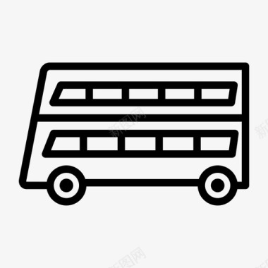 双层巴士运输巴士车辆图标