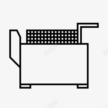 油炸锅电油炸锅烹饪工具图标