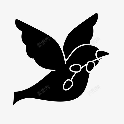 鸽子鸟基督教svg_新图网 https://ixintu.com 鸽子 基督教 复活节 节日