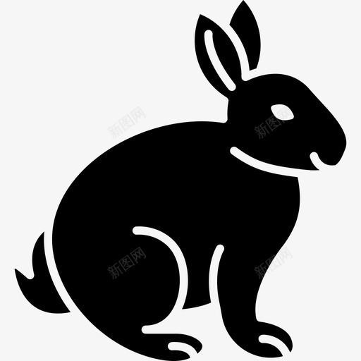 兔子哺乳动物宠物svg_新图网 https://ixintu.com 兔子 哺乳动物 宠物 野生动物 春季 填充