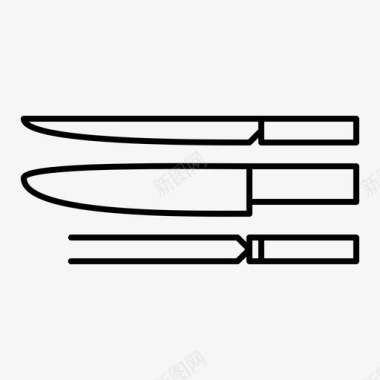 雕刻刀叉子工具图标
