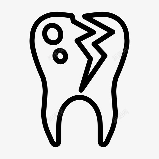 坏牙龋齿牙齿svg_新图网 https://ixintu.com 坏牙 牙齿 龋齿 元素