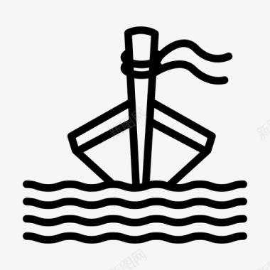 长尾船海船图标
