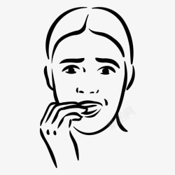 面部神经分布女性面部表情压力情绪兴奋高清图片