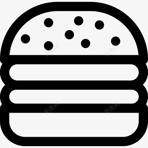 汉堡包快餐烤肉svg_新图网 https://ixintu.com 烤肉 汉堡包 快餐 拉各
