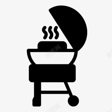 烧烤架烧烤烹饪图标