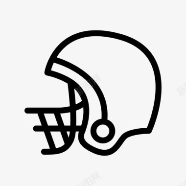 美式足球头盔美式足球橄榄球图标