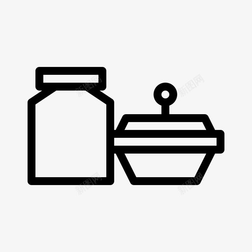厨师食物罐子svg_新图网 https://ixintu.com 厨师 食物 罐子 厨房 商店 用具 黑色 星期五 系列