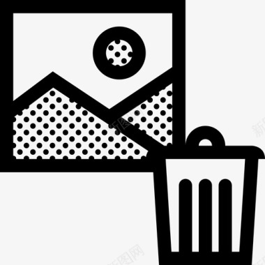 删除图像文件照片图标