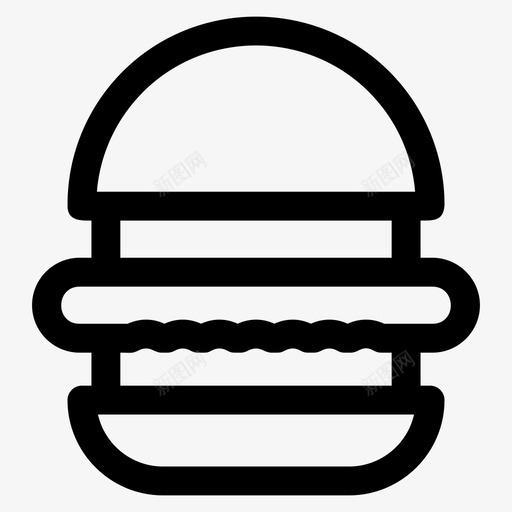 汉堡包食物餐svg_新图网 https://ixintu.com 汉堡包 食物 餐肉 小吃