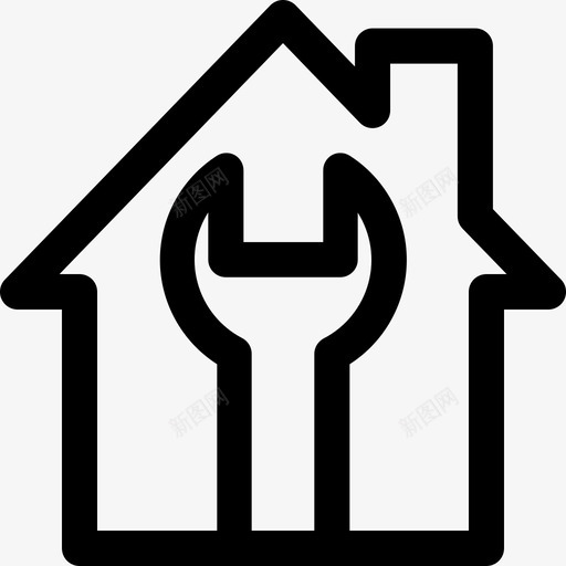 维修家居维修房屋维修svg_新图网 https://ixintu.com 维修 家居 房屋 扳手 拉各 特线 房地产