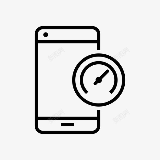 移动速度网络电话svg_新图网 https://ixintu.com 速度 移动 网络电话 度表 计算 轮廓