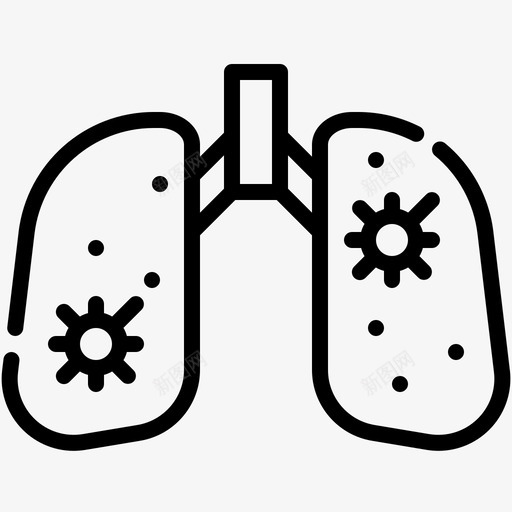 肺细菌健康svg_新图网 https://ixintu.com 病毒 细菌 健康 医学 传播