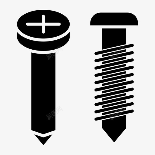 螺丝diy五金svg_新图网 https://ixintu.com 螺丝 五金 修理 木工