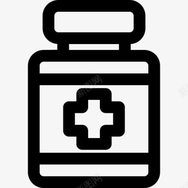 健康与医院药品罐子图标