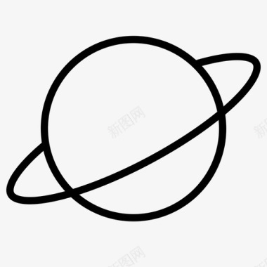 行星土星天空图标