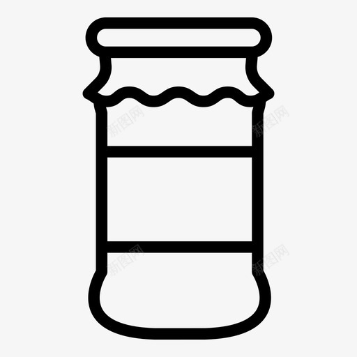 果酱瓶果酱罐厨房svg_新图网 https://ixintu.com 果酱 厨房