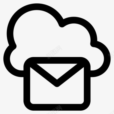 云电子邮件云计算图标