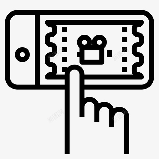 买票手机在线svg_新图网 https://ixintu.com 买票 手机 在线 智能 电影院 电影