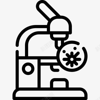 显微镜细菌科学图标