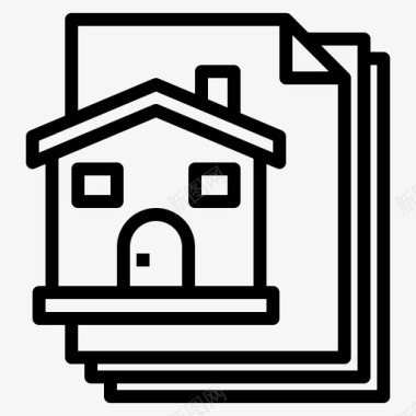 房子建筑物文件图标