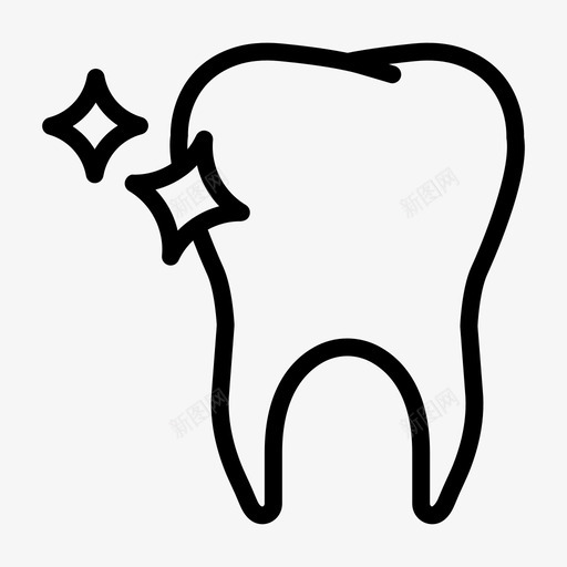 清洁牙齿健康闪亮svg_新图网 https://ixintu.com 牙齿 清洁 健康 闪亮 元素
