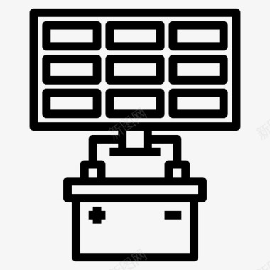 太阳能电池充电图标
