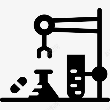 药物创造人工智能医学图标