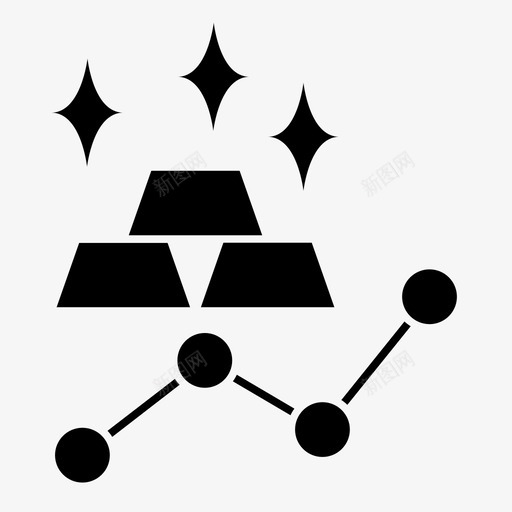 黄金价格商业金融svg_新图网 https://ixintu.com 黄金价格 商业 金融 货币 集合