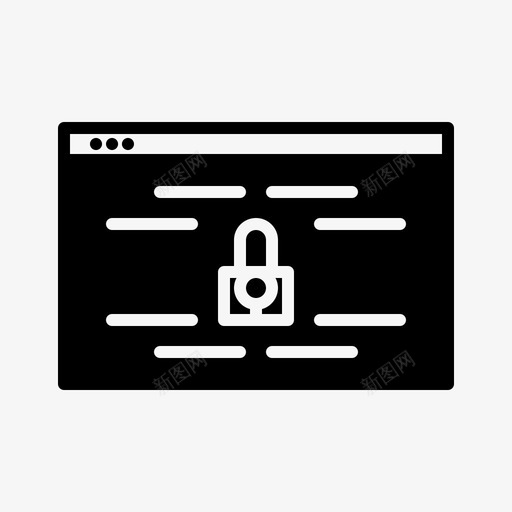 锁定页面保护svg_新图网 https://ixintu.com 搜索引擎 优化 锁定 页面 保护 网页 字形