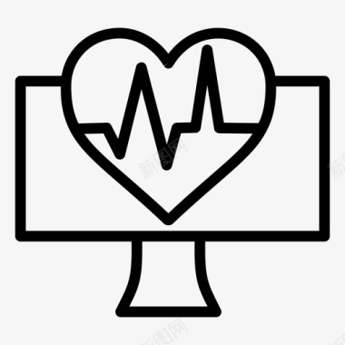 诊断心脏医疗图标