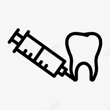 牙齿治疗麻醉牙科图标