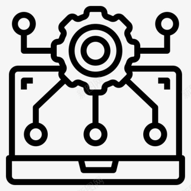 计算机数据分析数字图标