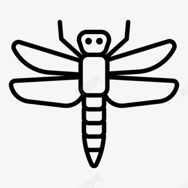 蜻蜓昆虫翅膀图标