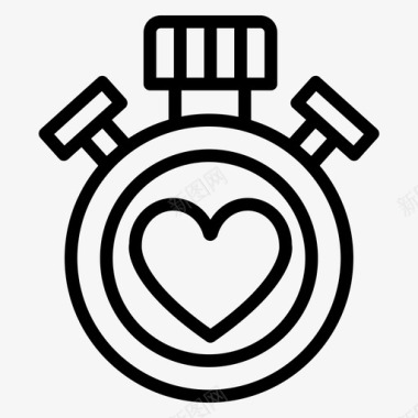 心脏护理时钟健身图标