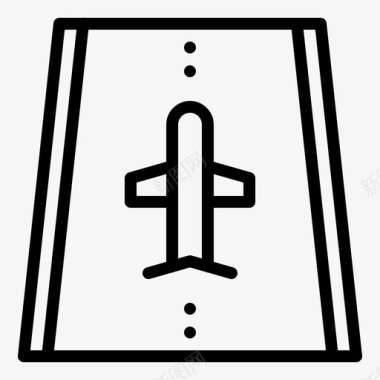 飞机跑道航空着陆图标