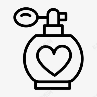 香水香水瓶浪漫图标