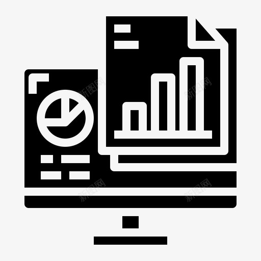 计算机数据分析数字svg_新图网 https://ixintu.com 计算机 数据分析 数字 文件 图形