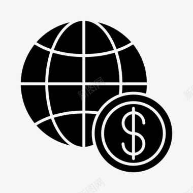世界货币商业金融图标