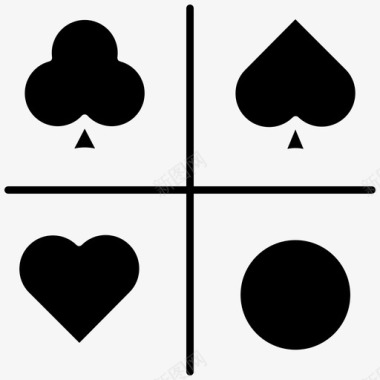 纸牌游戏赌场赌博图标