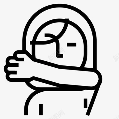 避免接触冠状病毒眼睛图标
