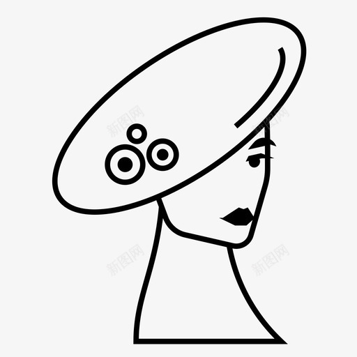 时尚美丽帽子svg_新图网 https://ixintu.com 时尚 美丽 帽子 时尚女人 女人 人的 风格